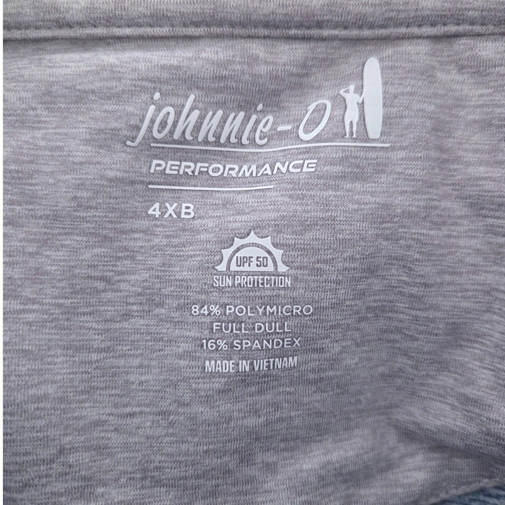 Johnnie-O Performance Hoodie Mens 4XB Blue Slaton 1/4 Zip UPF 50 JMHD10005B NEW - Picture 6 of 6